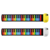 Maxbell 49 Keys Hand Roll up Keyboard Piano Sturdy Hand Roll Piano for Kids Children Yellow