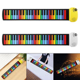 Maxbell 49 Keys Hand Roll up Keyboard Piano Sturdy Hand Roll Piano for Kids Children Yellow