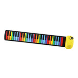 Maxbell 49 Keys Hand Roll up Keyboard Piano Sturdy Hand Roll Piano for Kids Children Yellow