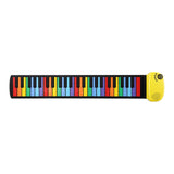 Maxbell 49 Keys Hand Roll up Keyboard Piano Sturdy Hand Roll Piano for Kids Children Yellow