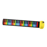 Maxbell 49 Keys Hand Roll up Keyboard Piano Sturdy Hand Roll Piano for Kids Children Yellow