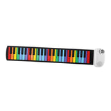 Maxbell 49 Keys Hand Roll up Keyboard Piano Sturdy Hand Roll Piano for Kids Children White