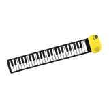 Maxbell 49 Key Roll up Piano Hand Roll Piano Keyboard for Adults Class Teaching Kids yellow