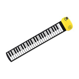 Maxbell 49 Key Roll up Piano Hand Roll Piano Keyboard for Adults Class Teaching Kids yellow