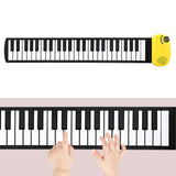 Maxbell 49 Key Roll up Piano Hand Roll Piano Keyboard for Adults Class Teaching Kids yellow