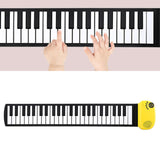 Maxbell 49 Key Roll up Piano Hand Roll Piano Keyboard for Adults Class Teaching Kids yellow