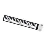 Maxbell 49 Key Roll up Piano Hand Roll Piano Keyboard for Adults Class Teaching Kids white