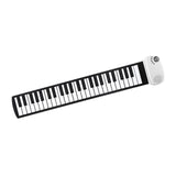 Maxbell 49 Key Roll up Piano Hand Roll Piano Keyboard for Adults Class Teaching Kids white