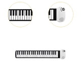 Maxbell 49 Key Roll up Piano Hand Roll Piano Keyboard for Adults Class Teaching Kids white