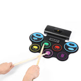 Maxbell Hand Roll Drum Set Electronic Percussion Instrument Gifts Silicone Drum Kits