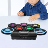 Maxbell Hand Roll Drum Set Electronic Percussion Instrument Gifts Silicone Drum Kits