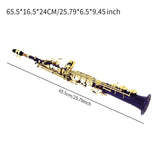 Maxbell Sopranosax Saxophone Straight Soprano Sax B Flat Brass for Concert Beginners