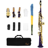 Maxbell Sopranosax Saxophone Straight Soprano Sax B Flat Brass for Concert Beginners