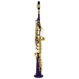 Maxbell Sopranosax Saxophone Straight Soprano Sax B Flat Brass for Concert Beginners