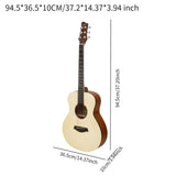 Maxbell Classical Acoustic Guitar 37inch Gloss 6 Strings Guitar for Parties Gig Kids light brown