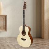 Maxbell Classical Acoustic Guitar 37inch Gloss 6 Strings Guitar for Parties Gig Kids light brown