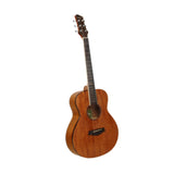 Maxbell Classical Acoustic Guitar 37inch Gloss 6 Strings Guitar for Parties Gig Kids dark brown