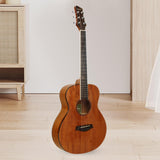 Maxbell Classical Acoustic Guitar 37inch Gloss 6 Strings Guitar for Parties Gig Kids dark brown