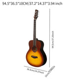 Maxbell Classical Acoustic Guitar 37inch Gloss 6 Strings Guitar for Parties Gig Kids gradient color