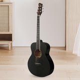 Maxbell Classical Acoustic Guitar 37inch Gloss 6 Strings Guitar for Parties Gig Kids black