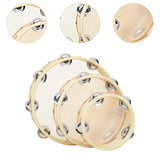 Maxbell 3 Pieces Handheld Tambourines 6" 8" 10" Hand Percussion for KTV Party Rhythm