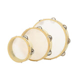 Maxbell 3 Pieces Handheld Tambourines 6" 8" 10" Hand Percussion for KTV Party Rhythm