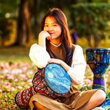 Maxbell Djembe Drum Professional African Drum for Birthday Gifts Children Boys Girls Yellow