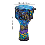 Maxbell Djembe Drum Professional African Drum for Birthday Gifts Children Boys Girls Blue leaf