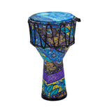 Maxbell Djembe Drum Professional African Drum for Birthday Gifts Children Boys Girls Blue leaf