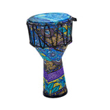 Maxbell Djembe Drum Professional African Drum for Birthday Gifts Children Boys Girls Blue leaf