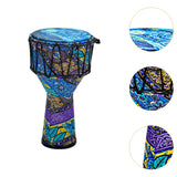 Maxbell Djembe Drum Professional African Drum for Birthday Gifts Children Boys Girls Blue leaf