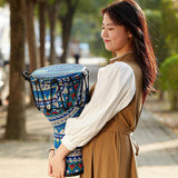 Maxbell Djembe Drum Professional African Drum for Birthday Gifts Children Boys Girls Blue leaf