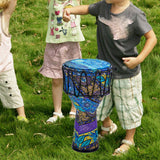 Maxbell Djembe Drum Professional African Drum for Birthday Gifts Children Boys Girls Blue leaf