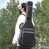 Maxbell Bass Guitar Bag Waterproof with Side Handle Lightweight Electric Guitar Case Gray