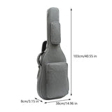 Maxbell Bass Guitar Bag Waterproof with Side Handle Lightweight Electric Guitar Case Gray