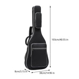 Maxbell Bass Guitar Bag Waterproof with Side Handle Lightweight Electric Guitar Case Black