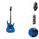 Maxbell 6 Strings Electric Guitar 39.17' for Music Art Toys Preschool Educational Toy blue