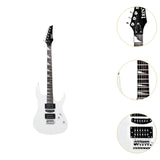 Maxbell 6 Strings Electric Guitar 39.17' for Music Art Toys Preschool Educational Toy white