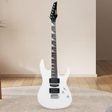 Maxbell 6 Strings Electric Guitar 39.17' for Music Art Toys Preschool Educational Toy white