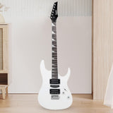 Maxbell 6 Strings Electric Guitar 39.17' for Music Art Toys Preschool Educational Toy white