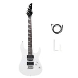 Maxbell 6 Strings Electric Guitar 39.17' for Music Art Toys Preschool Educational Toy white