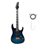 Maxbell 6 Strings Electric Guitar 39.17' for Music Art Toys Preschool Educational Toy black and blue