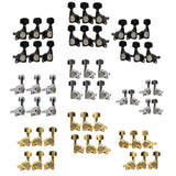 Maxbell 6x Electric Guitar String Tuning Pegs 1:18 for Folk Classic Guitar Accessory Black Left