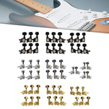 Maxbell 6x Electric Guitar String Tuning Pegs 1:18 for Folk Classic Guitar Accessory Black Left