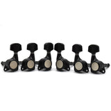 Maxbell 6x Electric Guitar String Tuning Pegs 1:18 for Folk Classic Guitar Accessory Black Left