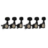 Maxbell 6x Electric Guitar String Tuning Pegs 1:18 for Folk Classic Guitar Accessory Black Left