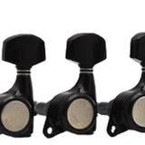 Maxbell 6x Electric Guitar String Tuning Pegs 1:18 for Folk Classic Guitar Accessory Black Left