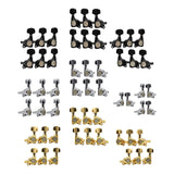 Maxbell 6x Electric Guitar String Tuning Pegs 1:18 for Folk Classic Guitar Accessory Black Left
