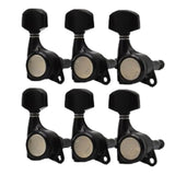 Maxbell 6x Electric Guitar String Tuning Pegs 1:18 for Folk Classic Guitar Accessory Black Right