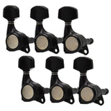Maxbell 6x Electric Guitar String Tuning Pegs 1:18 for Folk Classic Guitar Accessory Black Right
